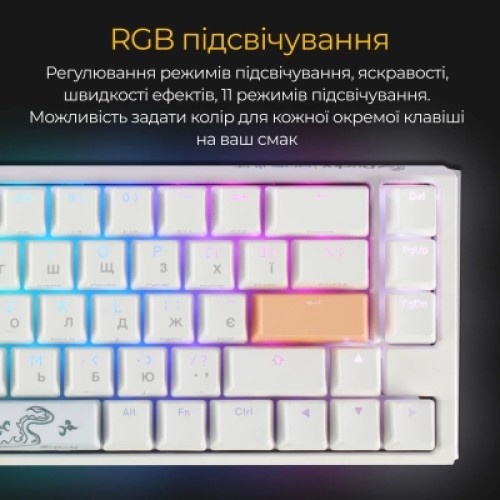 Клавиатура Ducky One 3 SF Cherry MX Red RGB UA USB White (DKON2167ST-RUAPXPWWWSC1)