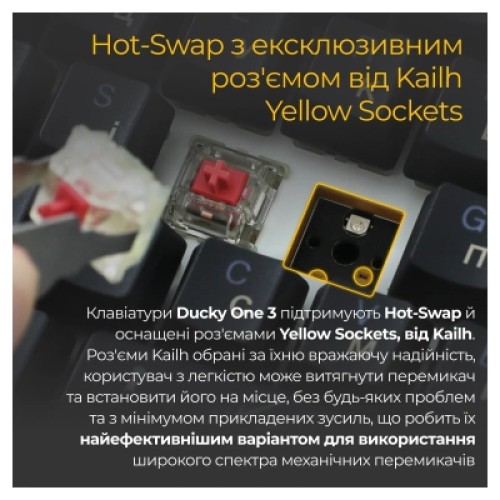 Клавиатура Ducky One 3 TKL Cherry MX Brown RGB UA USB Black (DKON2187ST-BUAPXCLAWSC1)