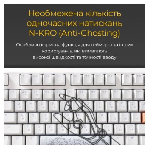 Клавиатура Ducky One 3 TKL Cherry MX Red RGB UA USB White (DKON2187ST-RUAPXPWWWSC1)