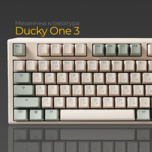 Клавиатура Ducky One 3 TKL Cherry MX Silent Red UA USB Cream (DKON2187-SUAPXМAEGGC1)