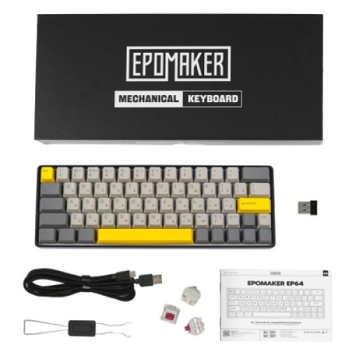 Клавиатура Epomaker EP64 60 Mulan Switch Hot-Swap RGB Wireless/Bluetooth/USB UA Black (EP64-B-M)