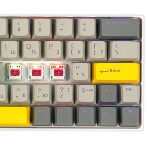 Клавиатура Epomaker EP64 60 Mulan Switch Hot-Swap RGB Wireless/Bluetooth/USB UA White (EP64-W-M)
