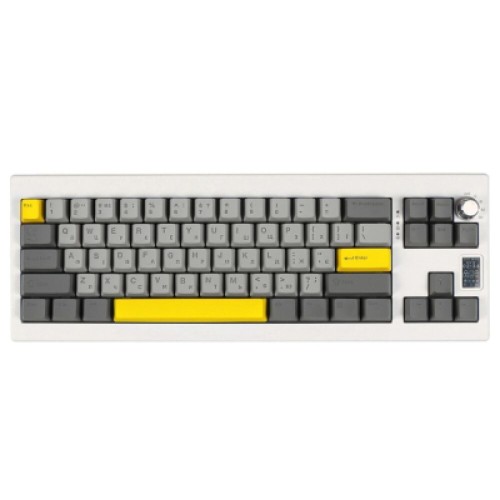 Клавиатура Epomaker Shadow-X 70 Wisteria Linear Switch Hot-Swap LCD Screen RGB Wireless/Bluetooth/USB UA White (SHX-W-WL)
