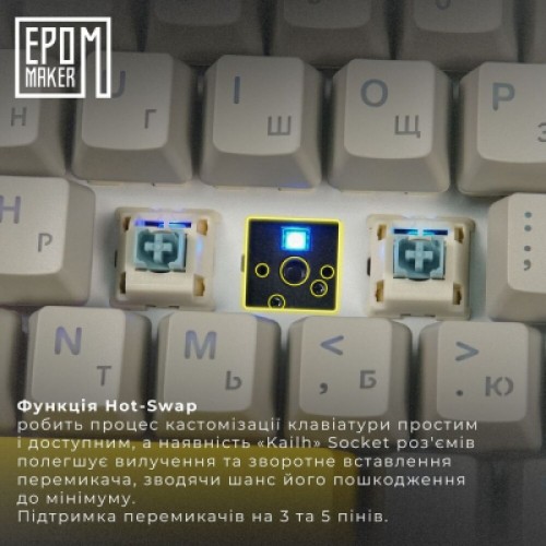 Клавиатура Epomaker TH80 SE 75 Budgerigar V2 Switch Hot-Swap RGB Wireless/Bluetooth/USB UA Black (TH80-SE-B-BV2)