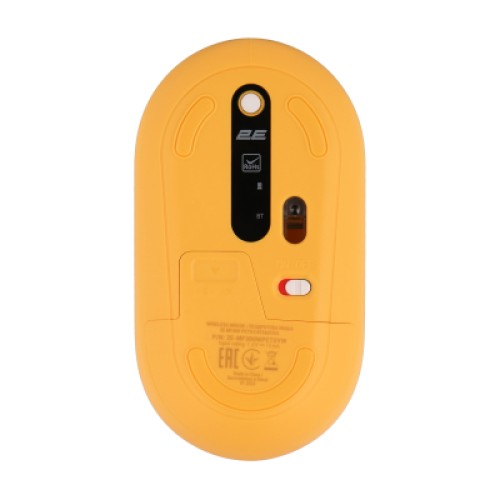 Мышка 2E MF300 PETSCATS&DOGS Silent Wireless/Bluetooth Yellow (2E-MF300WPETSYW)