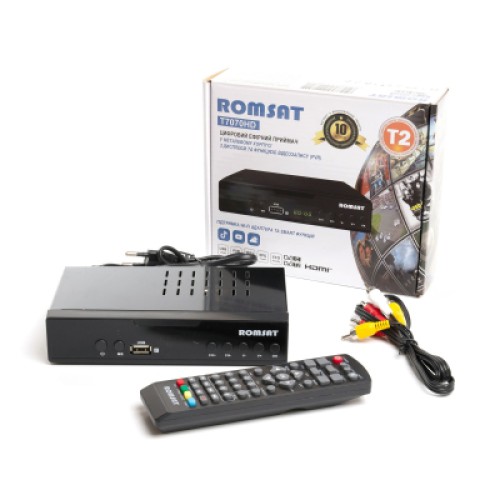 ТВ тюнер Romsat DVB-T2, металл (T7070HD)