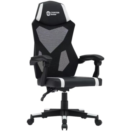 Кресло игровое Canyon Flow MCH01 Mesh Black/White (CNE-MCH01W)