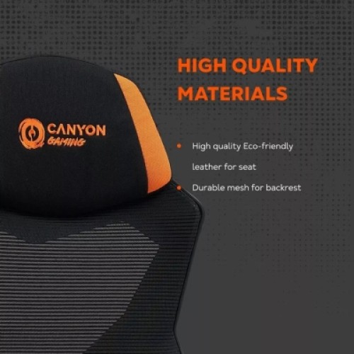 Кресло игровое Canyon Wave MCH02 Mesh Black/Orange (CNE-MCH02)