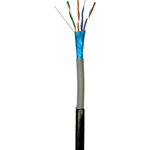 Кабель сетевой GEAR FTP 100м, cat.5e, CCA(25), 4*2*0,51, PVC+PE, outdoor (GEC-FTPCCA25OUT051100)