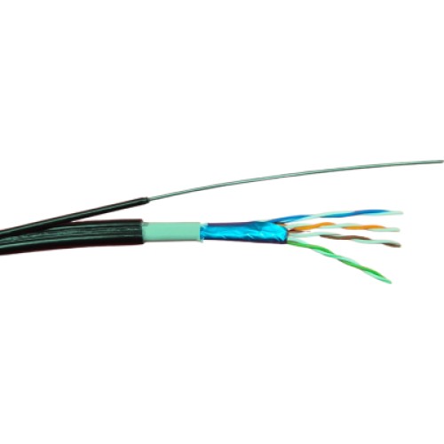 Кабель сетевой GEAR FTP 305м, cat.5e, CCA, 4*2*0,51, PVC+PE, outdoor, steel wire (GEC-FTPCCAOUTSC051305)