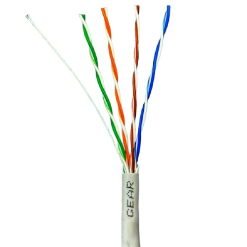 Кабель сетевой GEAR UTP 100м, cat.5e, CCA(25), 4*2*0,51, PVC, indoor, grey (GEC-UTPCCA25051100)