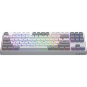 Клавиатура Hator Rockfall 3 Mecha TKL QMK/VIA Orange Wireless White (HTK851UA)