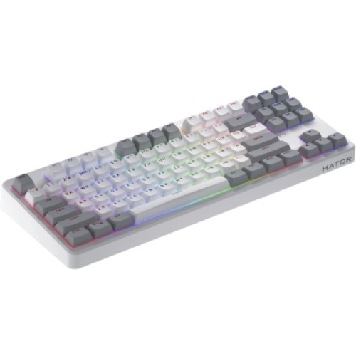 Клавиатура Hator Rockfall 3 Mecha TKL QMK/VIA Orange Wireless White (HTK851UA)