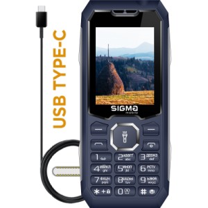 Мобильный телефон Sigma X-style 341 BRO Type-C Blue (4827798368428)