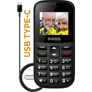 Мобильный телефон Sigma Comfort 50 EASY TYPE-C Black (4827798585214)