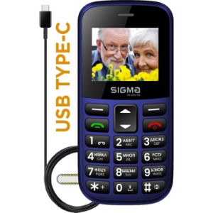 Мобильный телефон Sigma Comfort 50 EASY TYPE-C Blue (4827798585238)