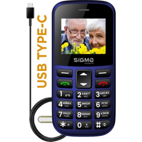Мобильный телефон Sigma Comfort 50 EASY TYPE-C Blue (4827798585238)