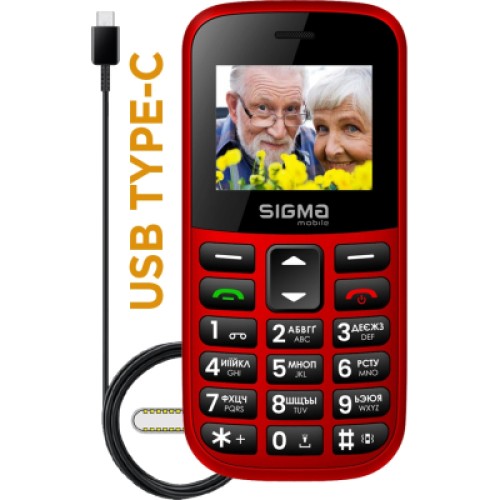 Мобильный телефон Sigma Comfort 50 EASY TYPE-C Red (4827798585221)
