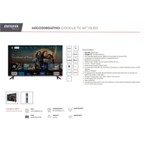 Телевизор AIWA 40GO50804FHD