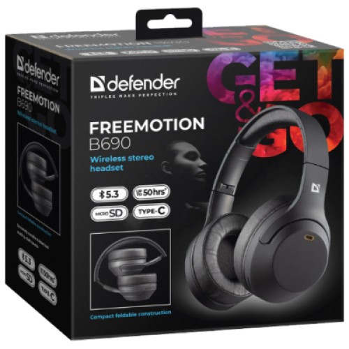 Наушники Defender FreeMotion B690 Bluetooth Black (63690)