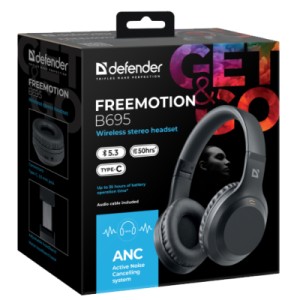Наушники Defender FreeMotion B695 Bluetooth ANC Black (63695)