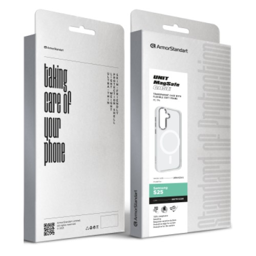 Чехол для мобильного телефона Armorstandart Unit MagSafe Samsung S25 Matte Clear Silver (ARM82261)