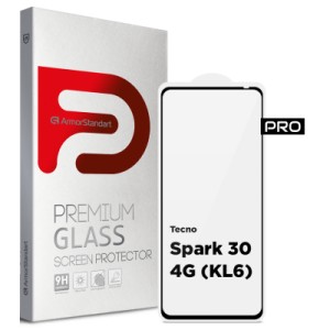 Стекло защитное Armorstandart Pro Tecno Spark 30 4G (KL6) Black (ARM81384)