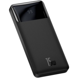 Батарея універсальна Baseus Bipow 10000mAh, 15W, MicroUSB, 2*USB, Type-C, black (PPBD050001)