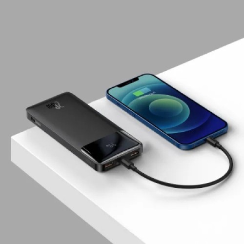 Батарея универсальная Baseus Bipow 10000mAh, 15W, MicroUSB, 2*USB, Type-C, black (PPBD050001)