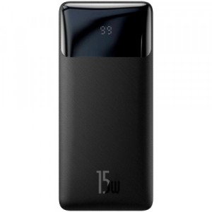 Батарея універсальна Baseus Bipow 10000mAh, 15W, MicroUSB, 2*USB, Type-C, black (PPBD050001)