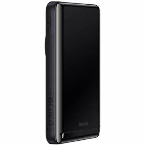 Батарея универсальная Baseus Magnetic Wireless Bracket 10000mAh 20W, PD QC/3.0, Qi + cabel 60W 0.5м, black (PPCX000003)
