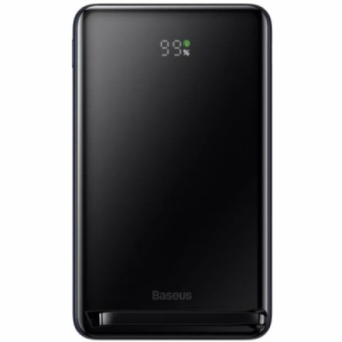 Батарея универсальная Baseus Magnetic Wireless Bracket 10000mAh 20W, PD QC/3.0, Qi + cabel 60W 0.5м, black (PPCX000003)