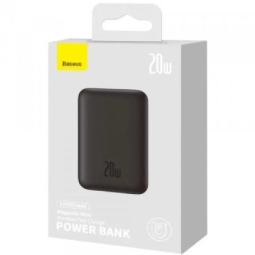 Батарея универсальная Baseus Magnetic Wireless Mini 10000mAh 20W, PD QC, black (PPCX070001)