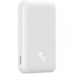 Батарея універсальна Baseus Magnetic Wireless Mini 6000mAh 20W, PD QC/3.0, white (P10059002223-00)