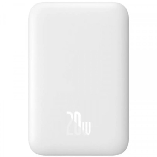 Батарея универсальная Baseus Magnetic Wireless Mini 6000mAh 20W, PD QC/3.0, white (P10059002223-00)
