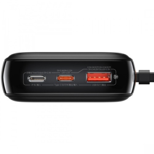Батарея универсальная Baseus Qpow 20000mAh 20W, PD/3.0, QC/3.0, built-in lightning, black (PPQD060201)