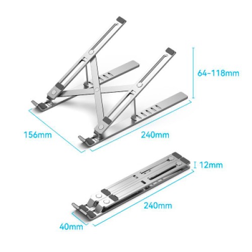 Подставка для ноутбука Vention Laptop X-type Stand Silver Aluminum Alloy (KDMI0)
