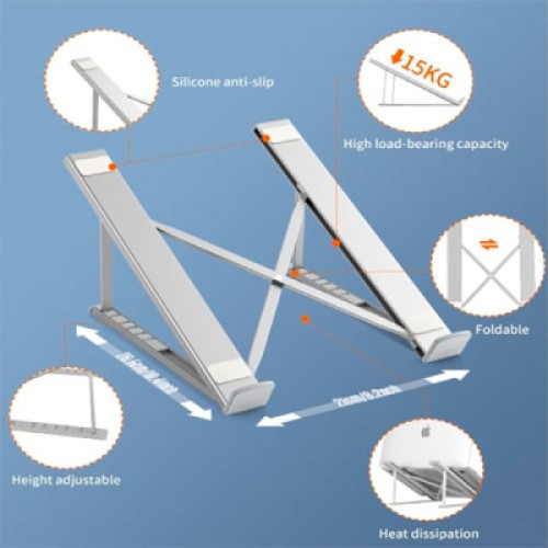Подставка для ноутбука Vention Foldable 90-136mm Laptop up 15.6" stand silver (H055-SL)