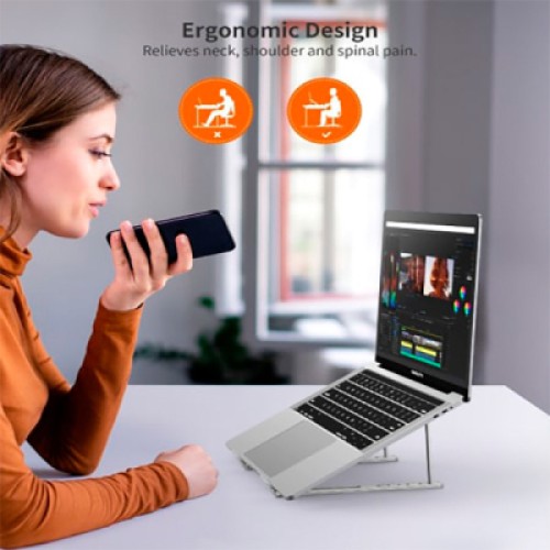 Подставка для ноутбука Vention Foldable 90-136mm Laptop up 15.6" stand silver (H055-SL)