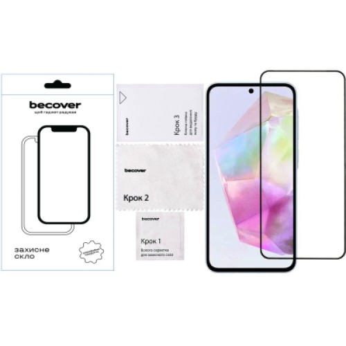 Стекло защитное BeCover Samsung Galaxy A36 SM-A366 Black (712886)