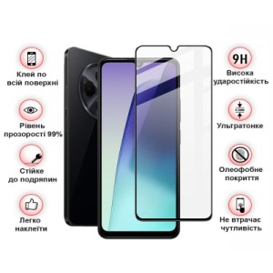 Стекло защитное BeCover Xiaomi Redmi A4 5G Black (712884)
