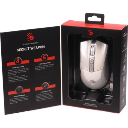 Мышка A4Tech Bloody R90 Plus Wireless Greyish White (4711421001731)