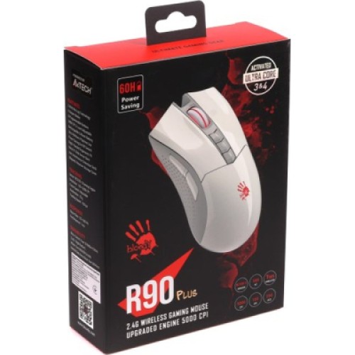 Мышка A4Tech Bloody R90 Plus Wireless Greyish White (4711421001731)