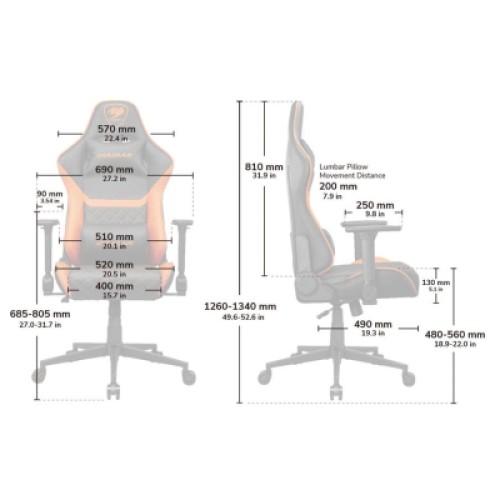 Кресло игровое Cougar Armor One V2 F