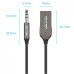 FM модулятор Vention AUX TRS 3.5мм USB Bluetooth 5.0 Coiled Cable 1.5M Gray Zinc (NAGHG)