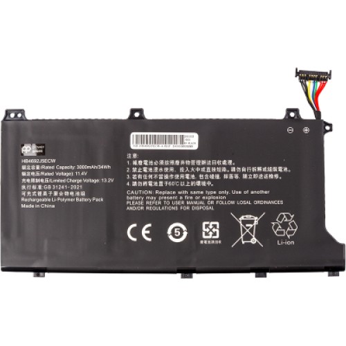 Аккумулятор для ноутбука HUAWEI MateBook D15 2020 (HB4692J5ECW) 11.4V 3000mAh PowerPlant (NB400171)