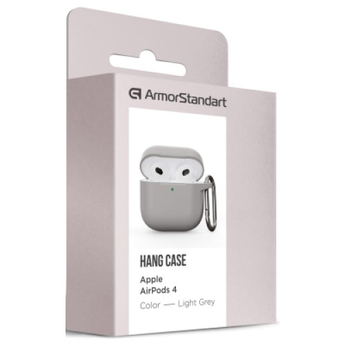 Чехол для наушников Armorstandart Hang Case для Apple AirPods 4 Light Grey (ARM81284)
