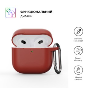 Чохол для навушників Armorstandart Hang Case для Apple AirPods 4 Scarlet (ARM81294)