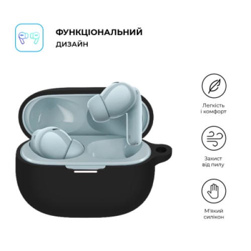 Чехол для наушников Armorstandart Hang Case для Xiaomi Redmi Buds 5 Pro Black (ARM75476)