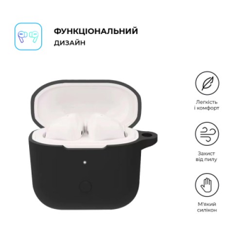 Чехол для наушников Armorstandart Hang Case для Xiaomi Redmi Buds 3 Black (ARM67078)